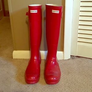 Red Hunter Original Gloss Tall Rain boots