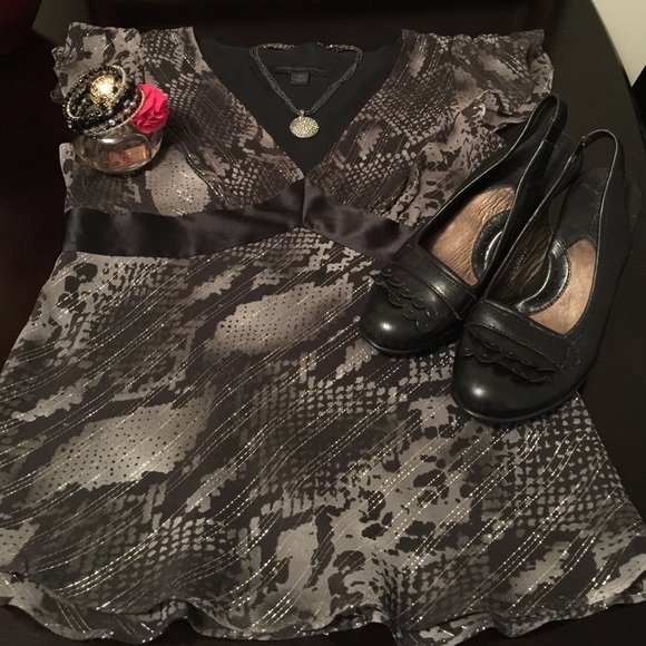 BORN, size 7, black, sling back heels, super comfy