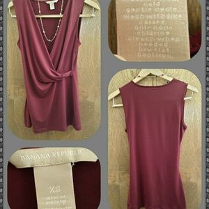 *REDUCED* Burgundy BR wrap top