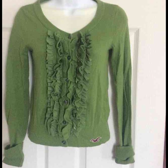 Hollister ruffle cardigan S - Picture 1 of 3