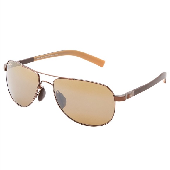 Maui Jim Guard Rail Polarized Aviator Sunglasses