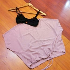 Sheer lilac rayon top!
