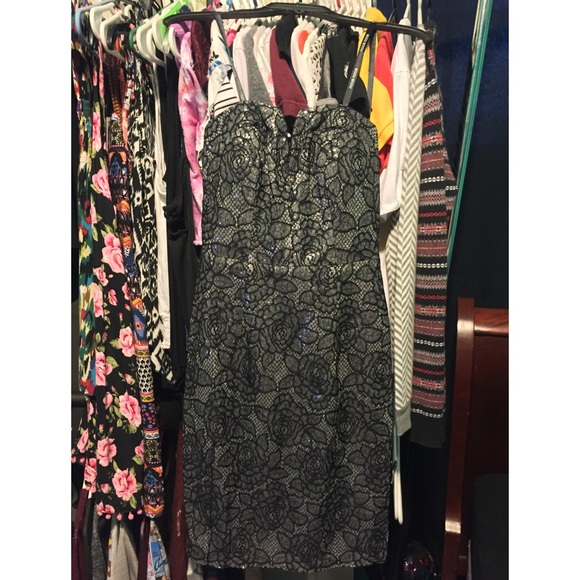 A black floral dress
