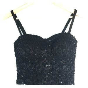 Caché two piece crop top set