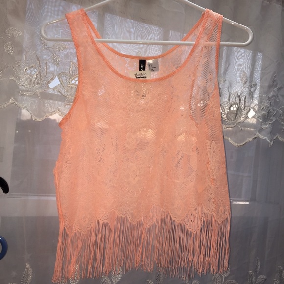 (Bundle) Fringe lace tank - Picture 2 of 4