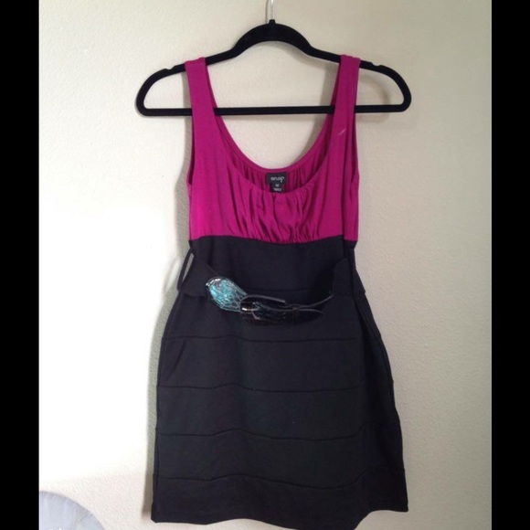Black and purple/pinkish  dress half and half