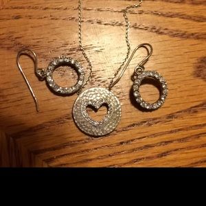 Never worn earrings and necklace set
