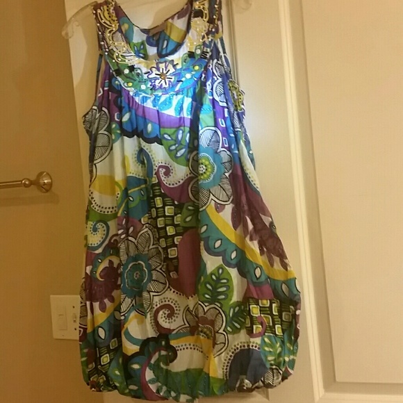 Colorful bubble dress