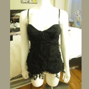 Elizabeth & James black corset bustier top sz 4