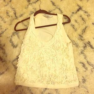 Rory Becca white rose top