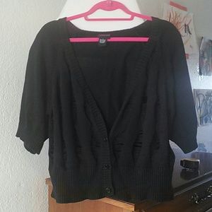 Plus size Short Sleeve Cardigan