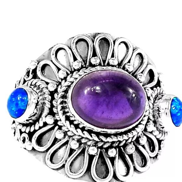 Jewelry - 🎉HP 11/23🎉Amethyst and fire opal 925 silver ring