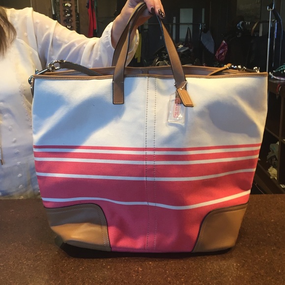 Large Canvas Coach tote bag