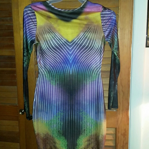 Multi color bodycon dress