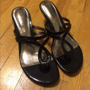 Black heeled sandals