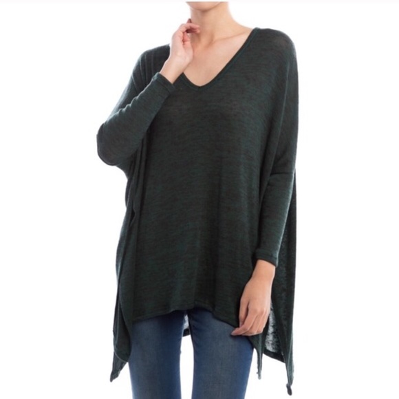 oversized hunter green sweater - Picture 2 of 4