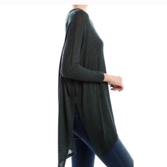 oversized hunter green sweater - Picture 3 of 4