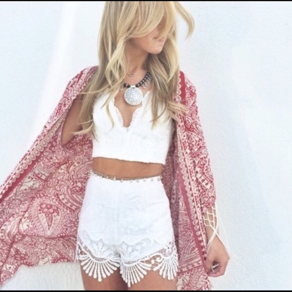 SOLD ON MERCARI LF  Fringe Kimono! - Picture 3 of 4