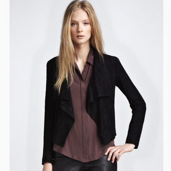 French Laundry faux suede drape jacket blazer - Picture 4 of 4