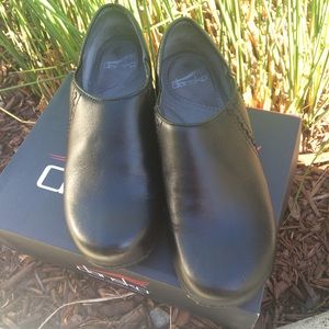Dansko Sienna Brush Off Black Clogs, 38