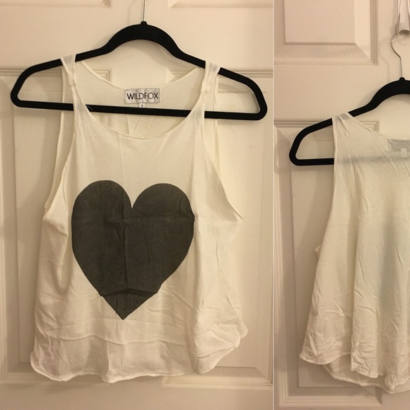 Wildfox Tops - Wildfox Distressed Heart Tank top