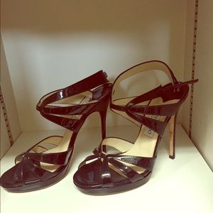 Black patent leather jimmy Choo heels size 39