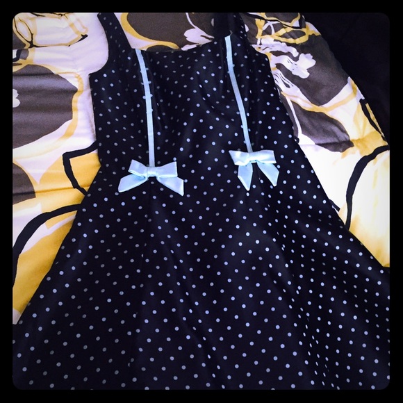 Polka dot prom dress