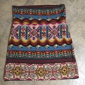 Tribal print mini skirt