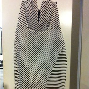 Black and white stripped dress