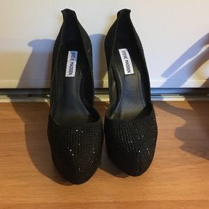 Black bling bling heels