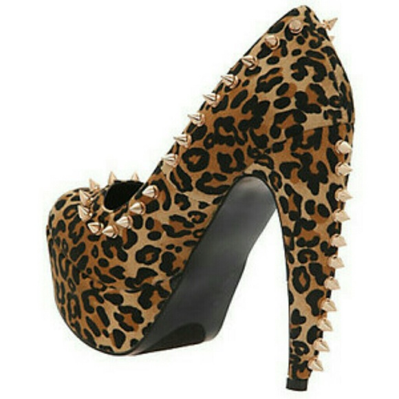Groove Leopard Sasha Platform Heels