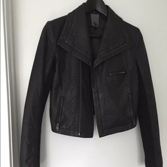 IntermixDC Leather Asymmetrical  Moto Jacket