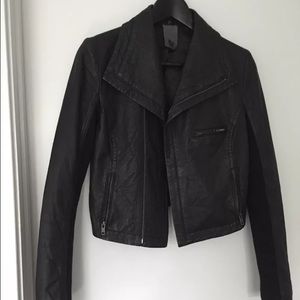 IntermixDC Leather Asymmetrical  Moto Jacket