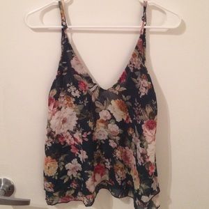 Floral multicolored top