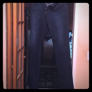 A.G dark denim curvy boot cut.