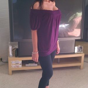 Purple off the shoulder top