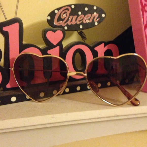 Heart shaped sunglasses from Claire's