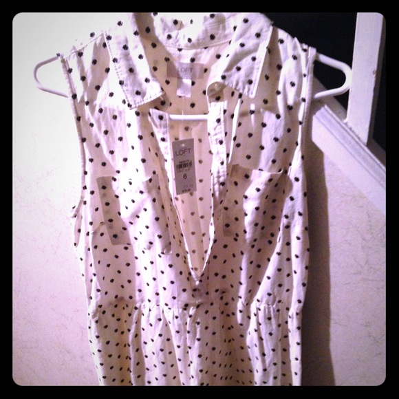 LOFT Dresses & Skirts - Loft sleeveless polka dot dress
