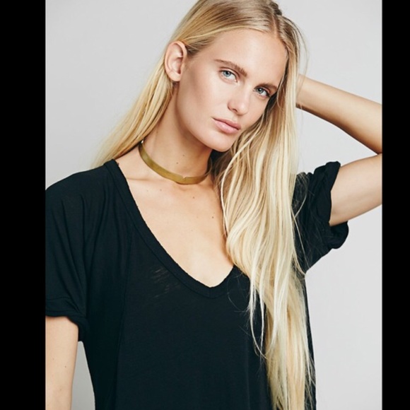 💜bundled Free People soft black tee - Picture 3 of 3