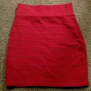 Orange Pencil Skirt