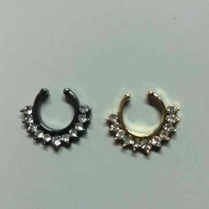 2  clip on septum piercings
