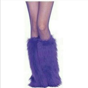 Purple rave faux fur fluffies
