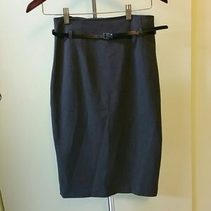 Express grey pencil skirt