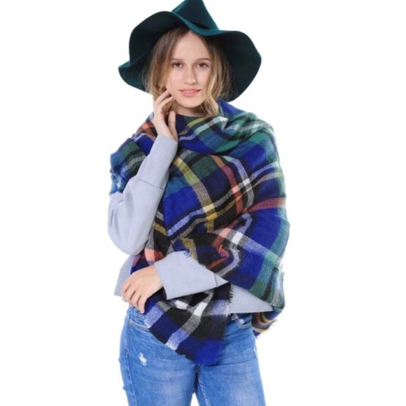 Blue Blanket Scarf