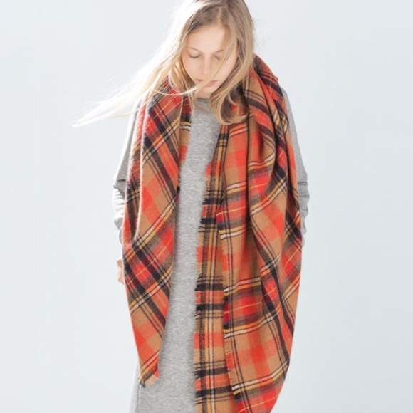 Orange Blanket Scarf