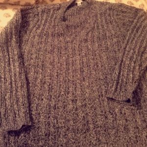 Black,white & gray v-neck sweater.