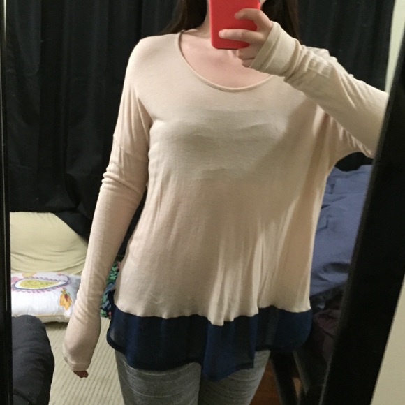 Akira long sleeved shirt with chiffon detail - Picture 3 of 4