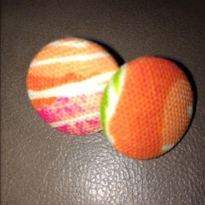 DIY Fabric Earrings Citrus Fruit Design