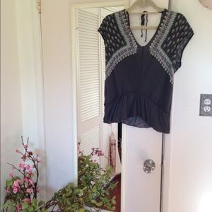Gorgeous free people boho tie blouse