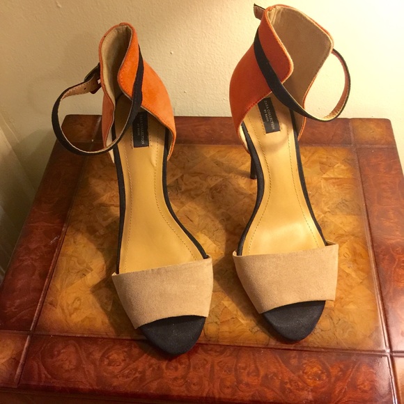 Zara Two-tone Sandal (tan/orange)-Blogger Sandal!